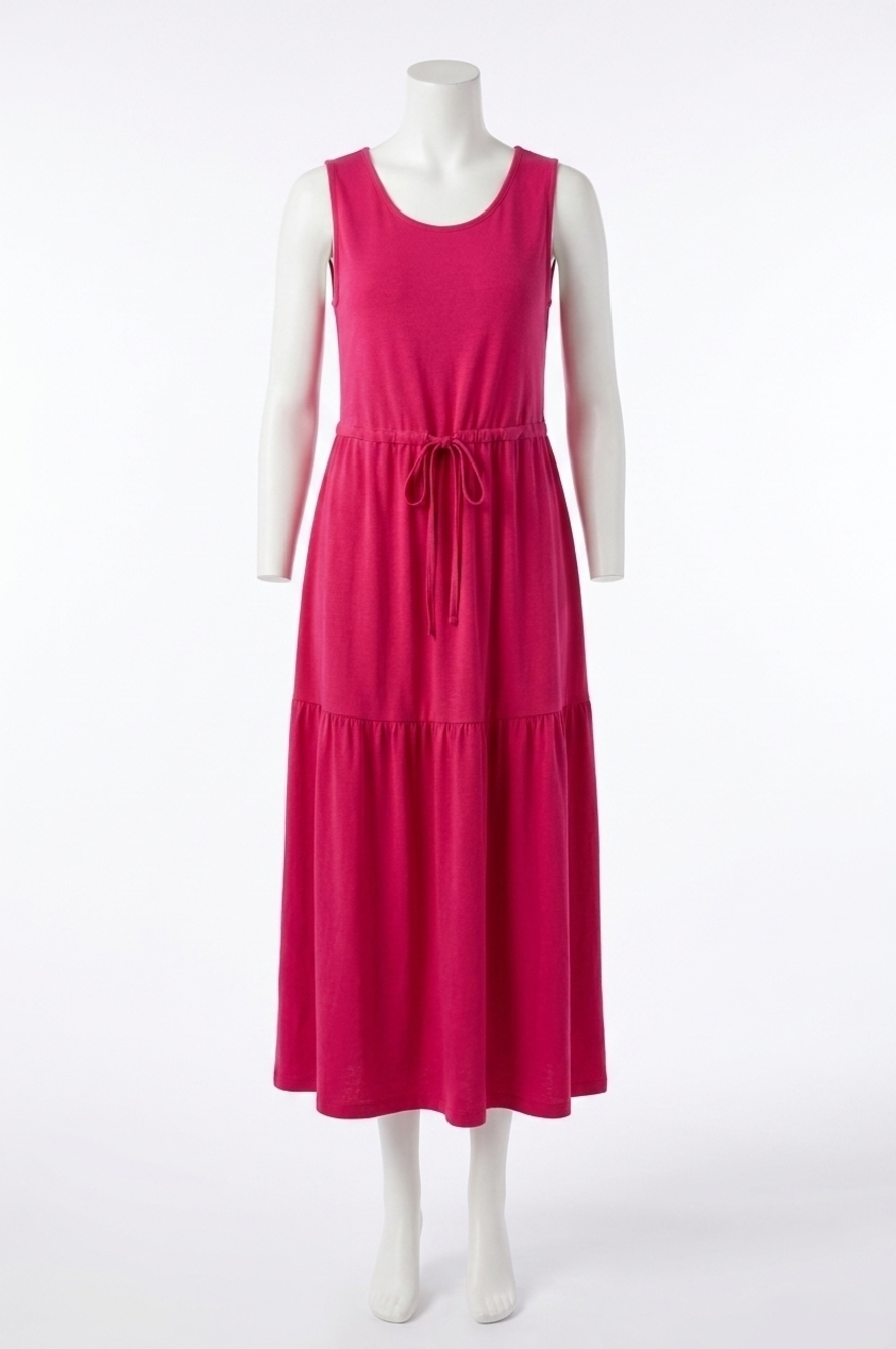 NEW TRIBAL sleeveless midi dress in gardenia